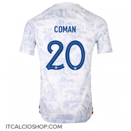 Francia Kingsley Coman #20 Seconda Maglia Mondiali 2022 Manica Corta